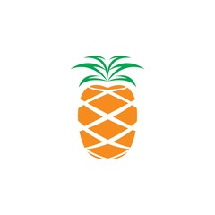 pineapple fruit fresh vector logo