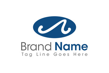 Simple logo letter A with a classic blue oval background. For the name of the company with the initials A.