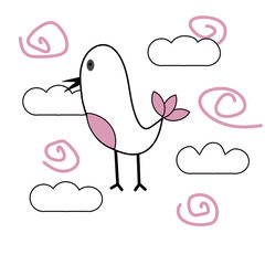 cute art bird