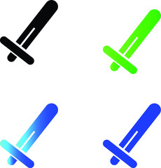 Color cute classic sword icon