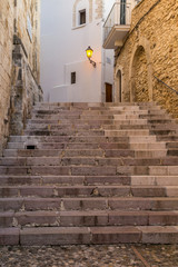 The narrow streets of the old town
