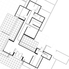 Architectural floor plan, house floor plan, Vector illustration