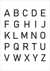 Abecadło, alfabet plakat typograficzny, plakat z abecadłem - obrazy, fototapety, plakaty