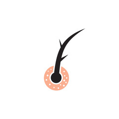 Hair treatment icon logo design template
