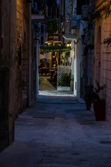 Fototapeta na wymiar evening narrow streets of old town