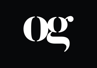 Elegant Initial Logo Design Featuring Intertwined Letters O and G on a Dark Background