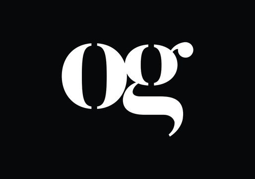 Elegant Initial Logo Design Featuring Intertwined Letters O and G on a Dark Background