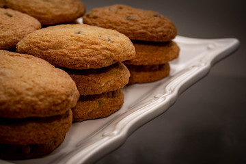 Baked chocolate chip cookies