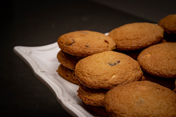 Baked chocolate chip cookies