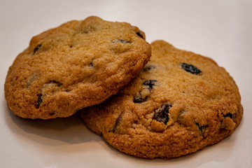 Baked chocolate chip cookies