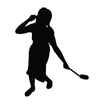 recommend clip art: Wife house silhouette vector on white