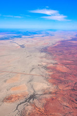 Aerial view of Simpson Desert Australia summer