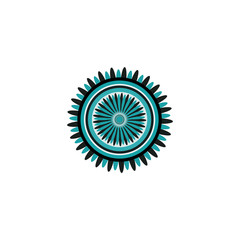 Fototapeta premium Aboriginal art dots painting icon logo design