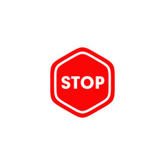 Stop sign icon logo design vector