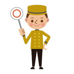 ホテルフロントのベルボーイのまる、正解イメージ