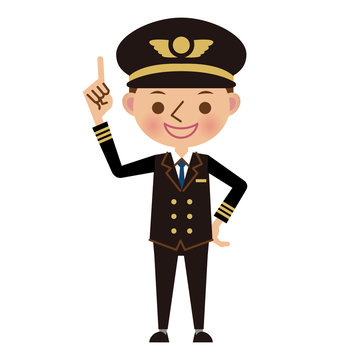 recommend clip art: 指差しをするパイロット