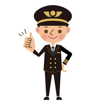 recommend clip art: グッドサインをするパイロット