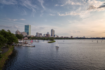 Fototapeta premium A Warm Summer Day In Boston City