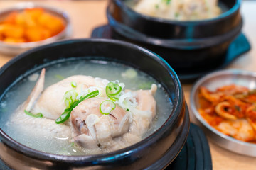 Korean ginseng chicken soup