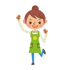 保育士のガッツポーズ