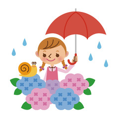 梅雨と女の子