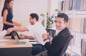 business people working in office