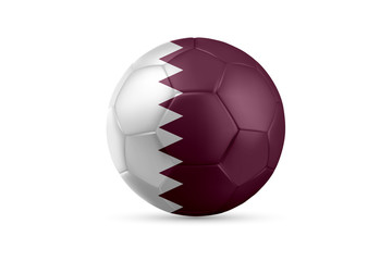 Bandera Qatar Catar País Círculo en Pelota Balón Futbol Soccer Balompié