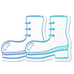 Sticker style icon - Boot