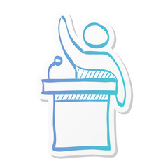 Sticker style icon - Auctioneer