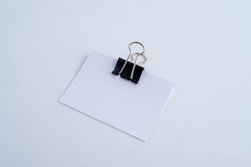 Paper clip note on isolated white background