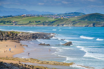 Stunning landscape on the coast of Cantabria. Northern coast of Spain