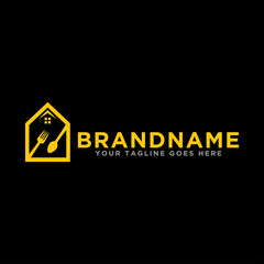 Obraz premium Food logo icon vector. Restaurant logo spoon and fork design template.