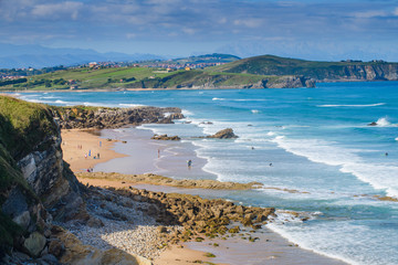Stunning landscape on the coast of Cantabria. Northern coast of Spain
