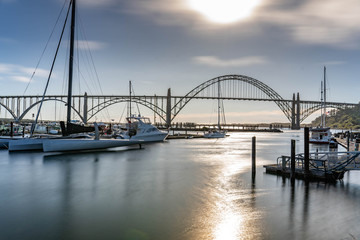 Naklejka premium Newport Oregon Yaquina Bay Oregon Coast