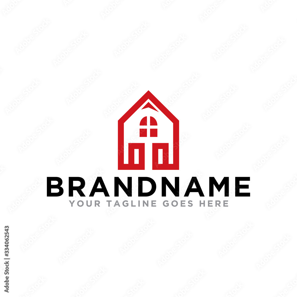 Wall mural real estate logo icon. home simple design on modern logo.