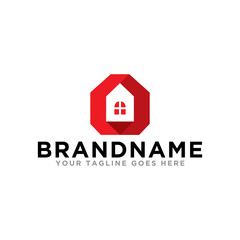 Real estate logo icon. Home simple design on modern logo.