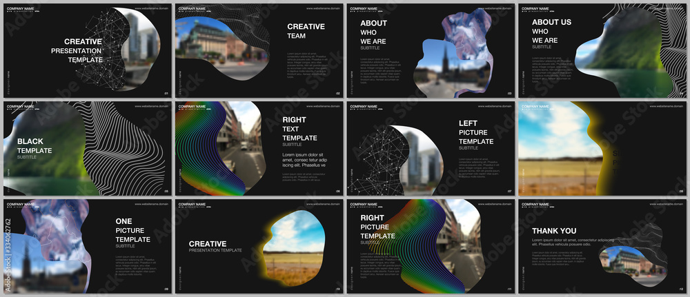 Sticker presentation design vector templates, multipurpose template for presentation slide, flyer, brochure 