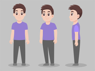 Set of Character Man cartoon concept character