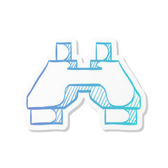 Sticker style icon - Binocular