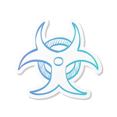 Sticker style icon - Biohazard