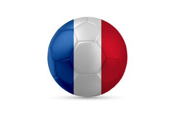 Bandera Francia País Círculo en Pelota Balón Futbol Soccer Balompié