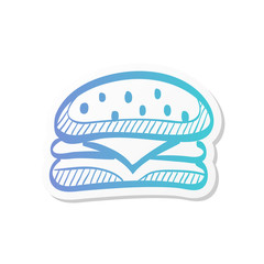 Sticker style icon - Burger