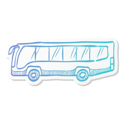 Sticker style icon - Bus