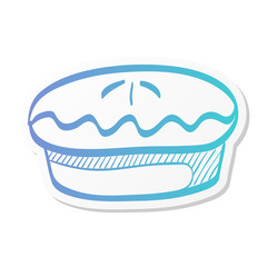 Sticker style icon - Cake