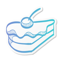 Sticker style icon - Cake