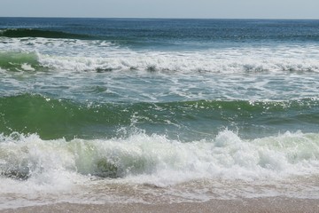 Beautiful ocean background in Atlantic coast of North Florida 