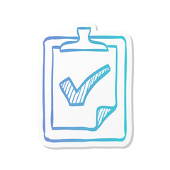 Sticker style icon - Checklist