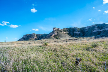 Rocky landscape scenery of Scotts Bluff National Monument, Nebraska