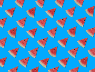 The pattern of ​​watermelon slices and background.