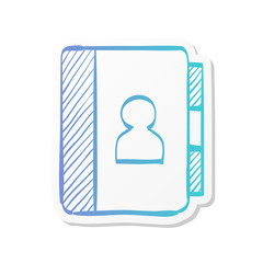 Sticker style icon - Address book